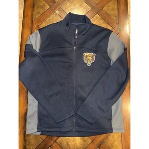 Chicago Bears NFL Full Zip Warmup Jacket GIII Apparel Ribbed Blue Mens Size XL